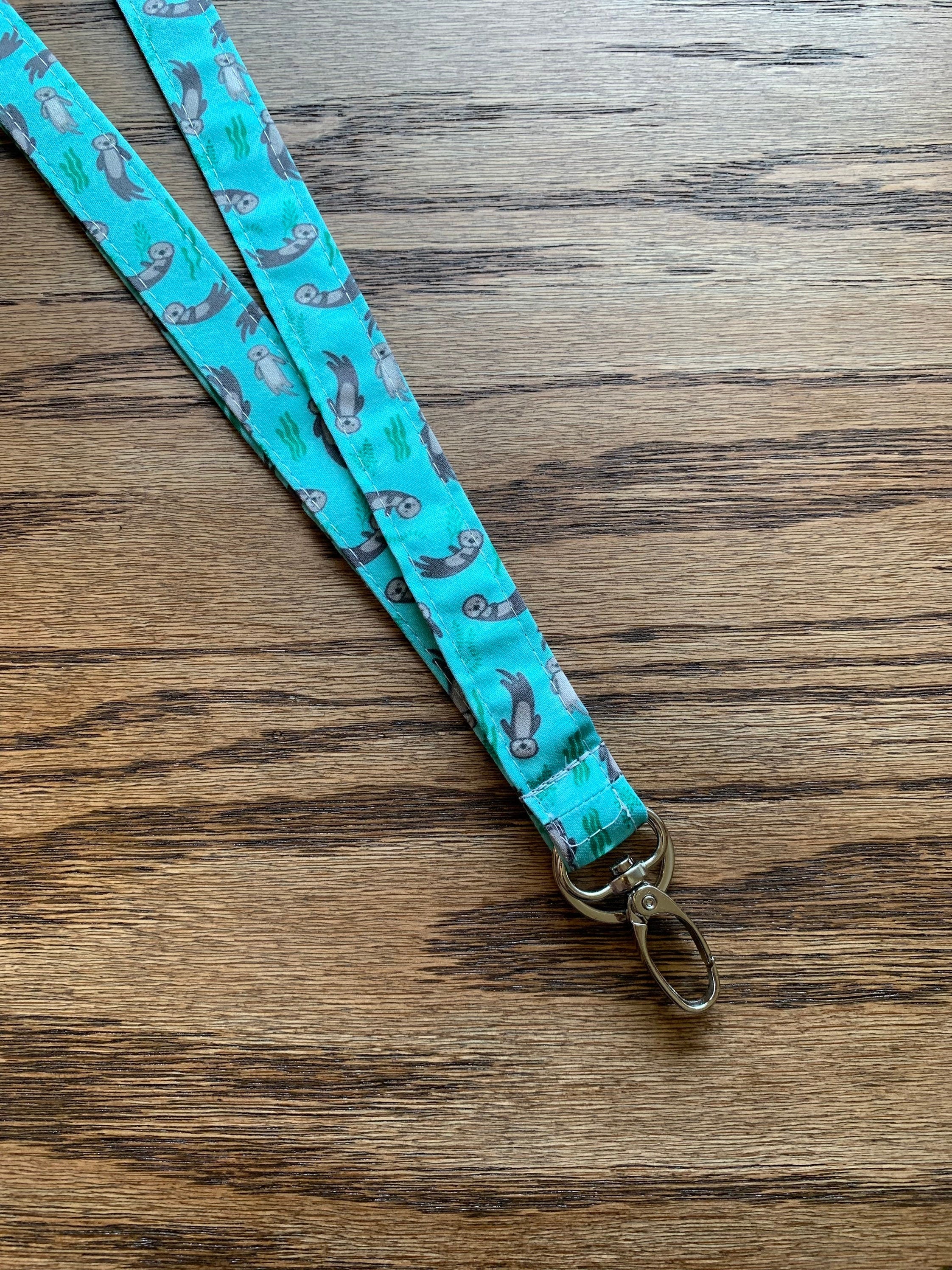 Otter lanyard with a matching badge reel, Otter gift, Nursing