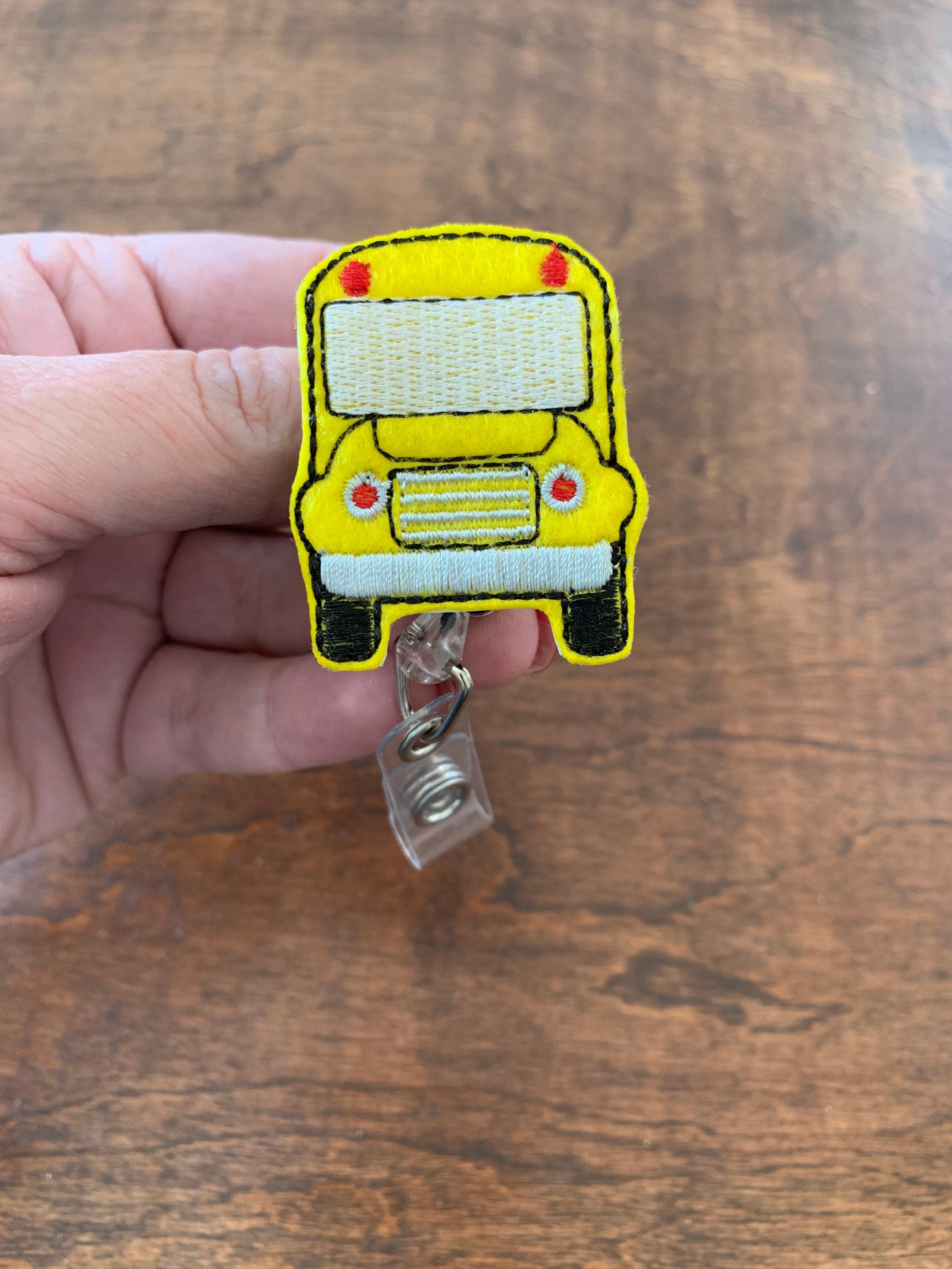 School bus badge reel, School bus driver badge holder, Fun badge reel – 13  Dragonfly Designs