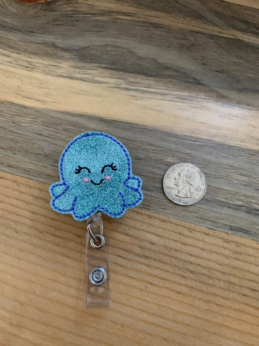 Octopus Badge Reel - Retractable ID Badge - Teacher Badge Reel