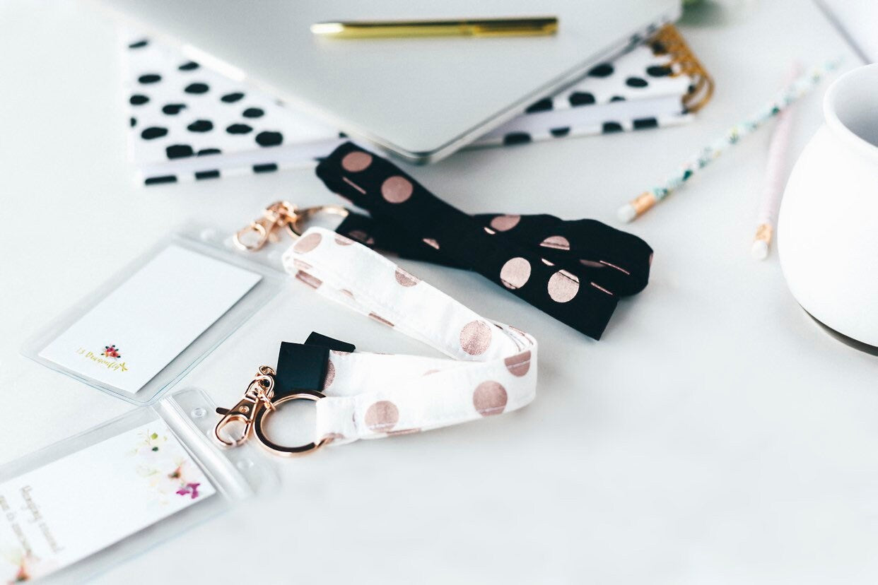 Buy Lanyard Breakaway Lanyard With ID Holder Rose Gold Floral Online in  India 