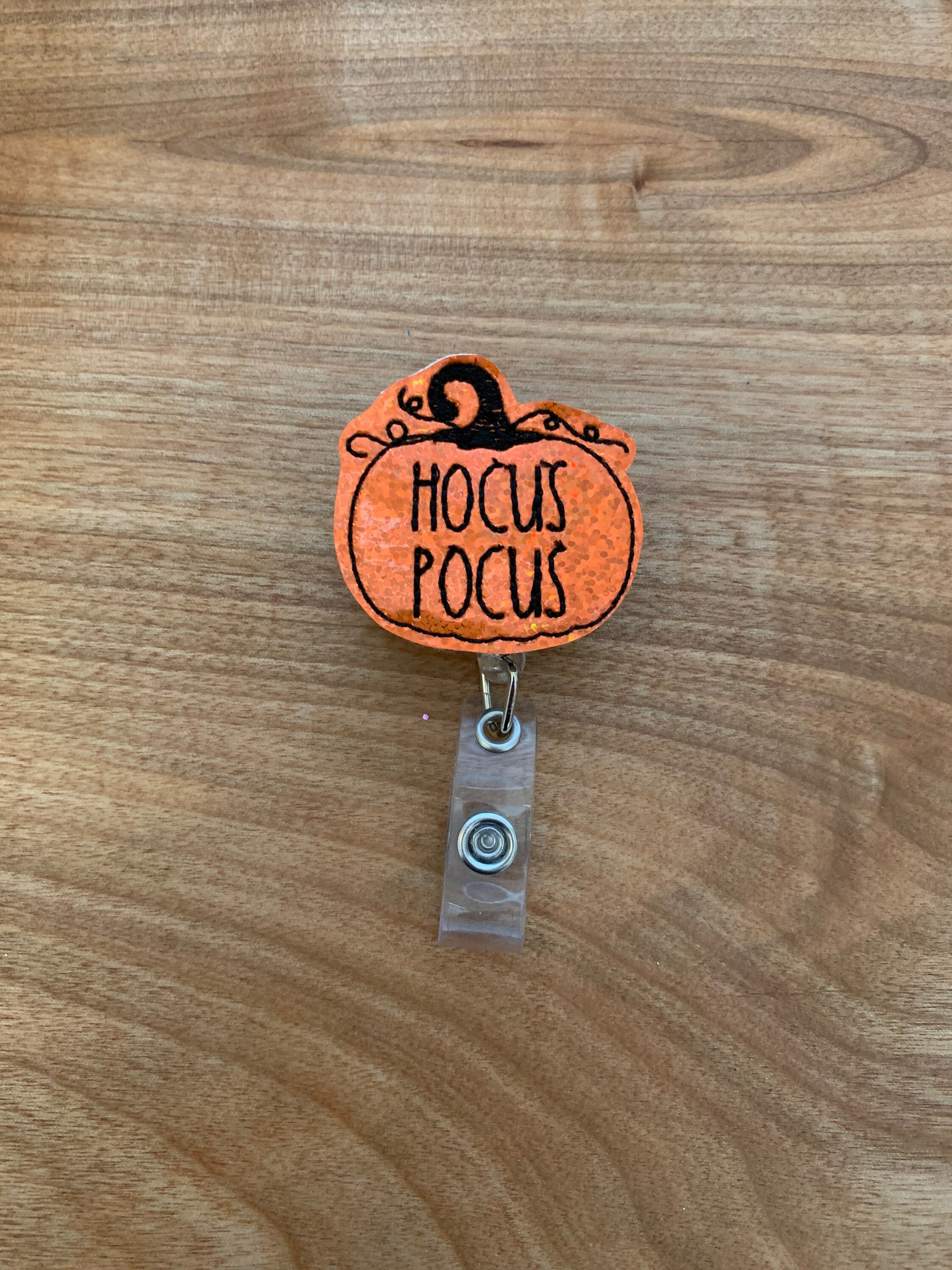 Halloween Badge Reel, Pumpkin Badge Reel