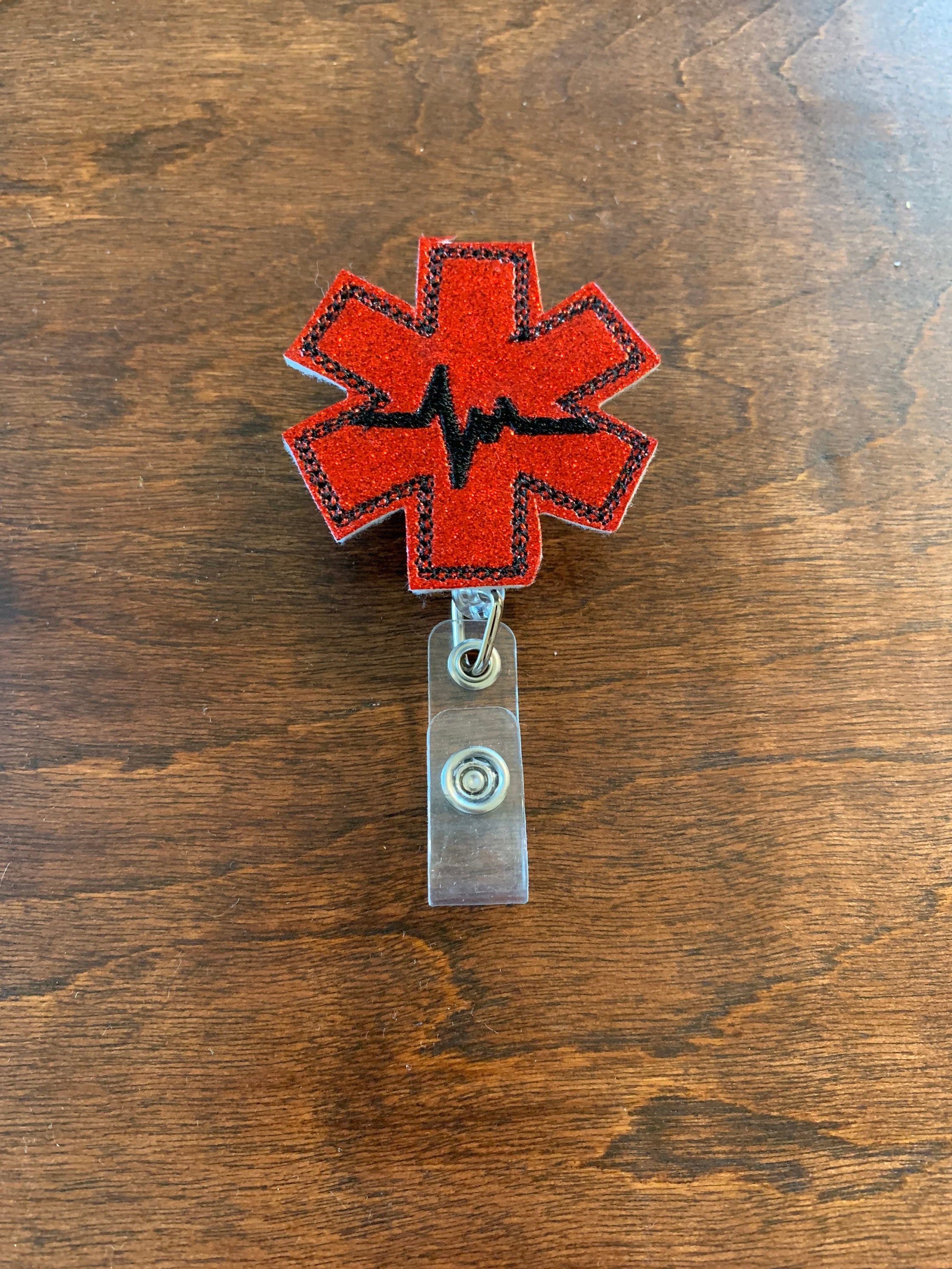 Bandaid Badge Reel With Red Heart, Nurse Badge Reel, Retractable Badge, ID  Badge Holder, ID Badge Reel 