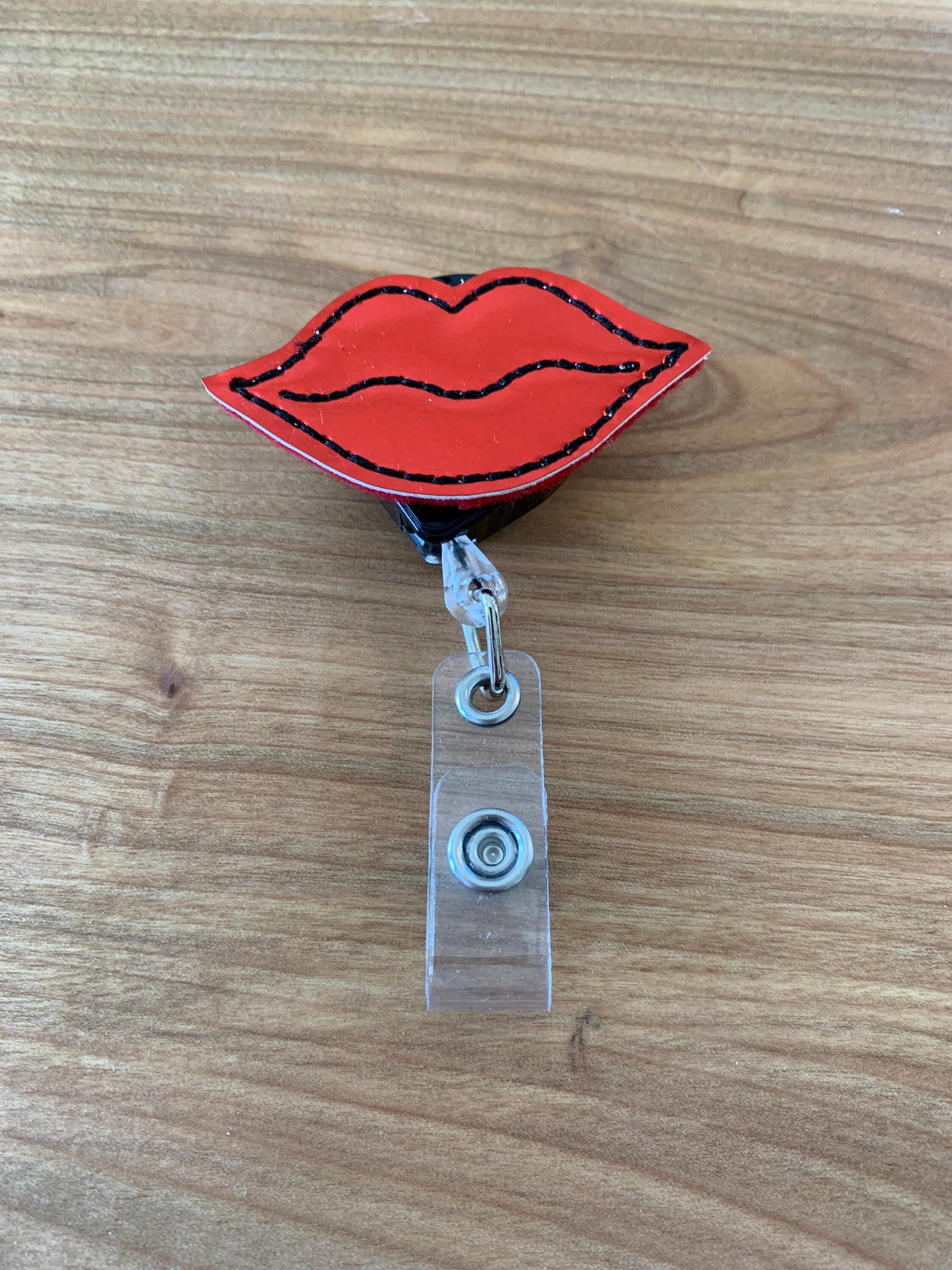 Lips Badge Reel, Valentine Badge Reel, Retractable Badge, Nurse Badge – 13  Dragonfly Designs