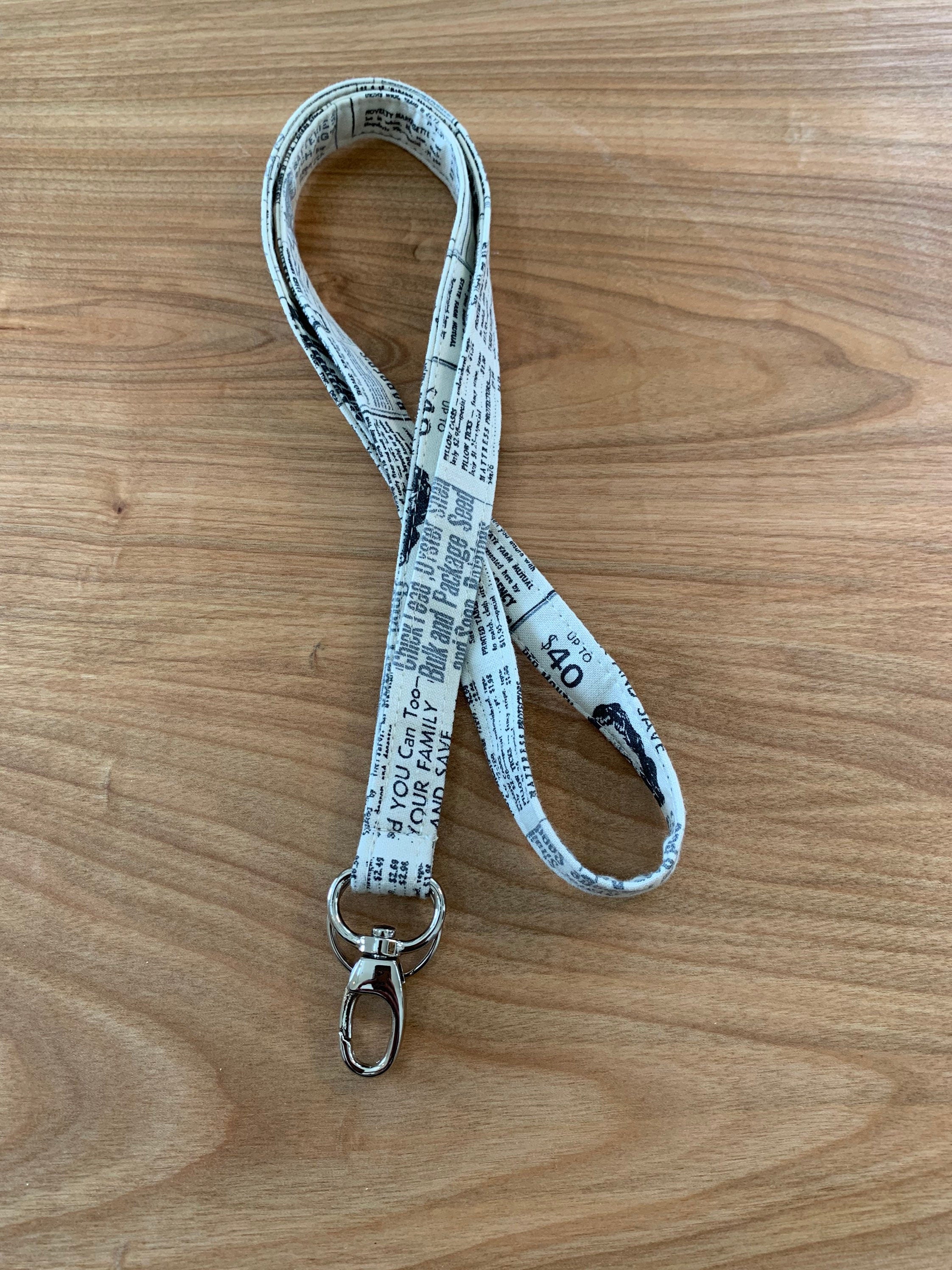 Brown Fabric Lanyard