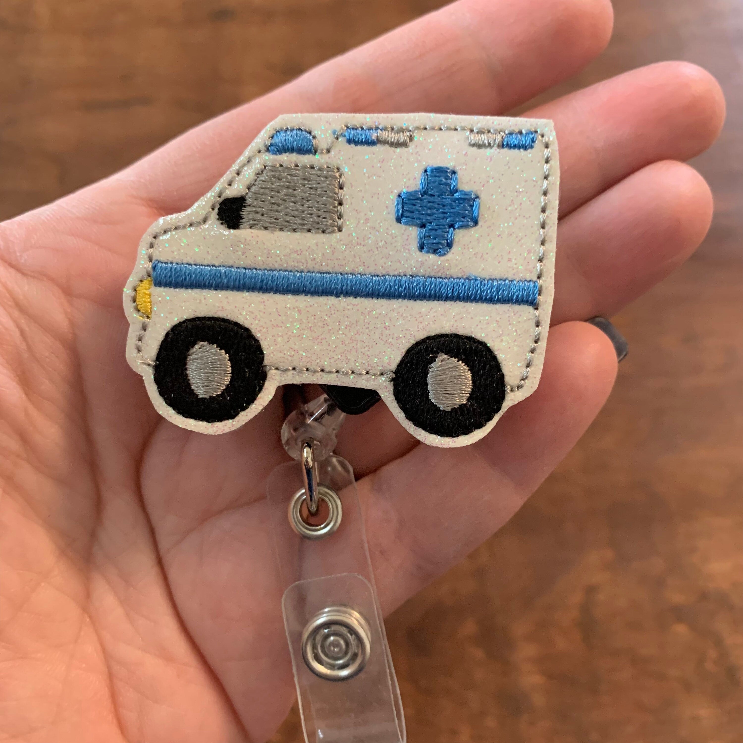 Ambulance Badge Reel, EMS Badge Reel, Paramedic Gift – 13